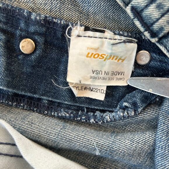 Hudson Jeans Distressed Wide Leg Mid Rise Size 32 Y2K Style - Picture 5 of 6